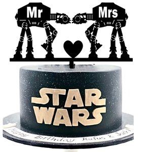 Large Mr & Mrs Walker Wedding Acrylic Cake Topper